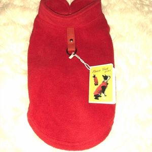 New Dog Fleece Red Medium 8 - 15 Lbs